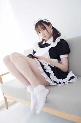 森萝财团写真 JKFUN-百元系列2-2《雷丝花边短袜女仆》Aika