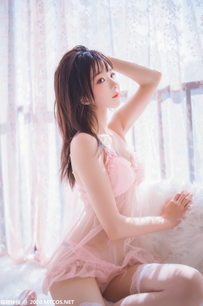 喵糖映画少女写真 VOL.189 窗前粉系轻纱