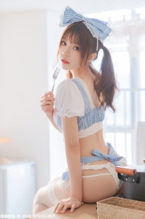 喵糖映画少女写真 VOL.190 俏皮可爱DE白丝娇妻厨