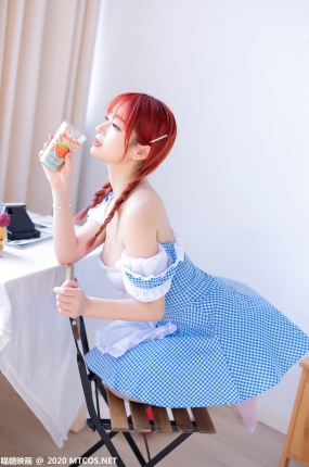 喵糖映画少女写真 VOL.244 蓝色白丝厨娘