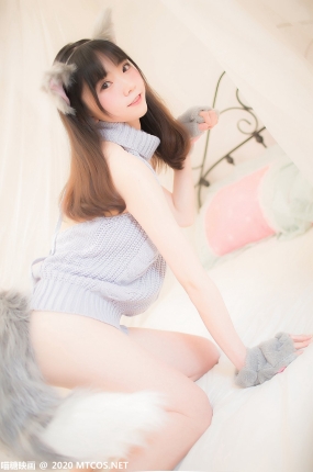 喵糖映画少女写真 VOL.274 兽耳萌娘的蓝色毛衣