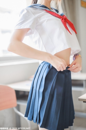 喵糖映画少女写真 VOL.340 同桌的水手服