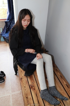 MZSOCK NO.109-2018年-落落Vans 灰色打底裤