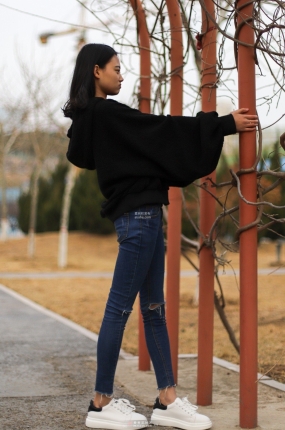 MZSOCK NO.113-2018年-苗欣 板鞋 黑色小短袜