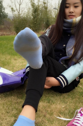 MZSOCK NO.161-2018年-漂亮小姐姐的粉色Nike和蓝色短棉袜【下篇】