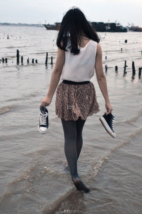 MZSOCK NO.165-2018年-海边短裙丝袜 袜底踩泥沙